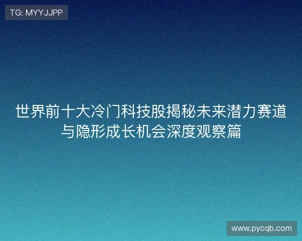世界前十大冷门科技股揭秘未来潜力赛道与隐形成长机会深度观察篇